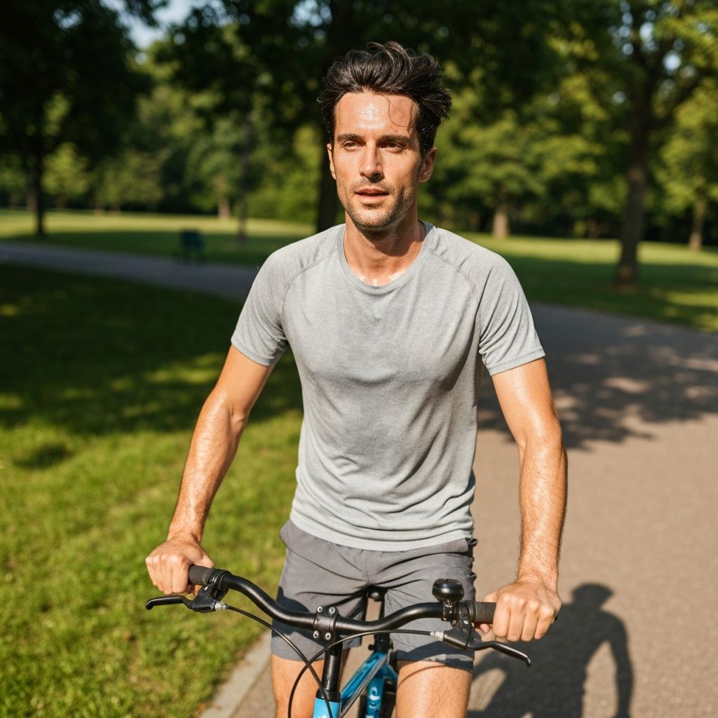 Active man engaged in physical activity